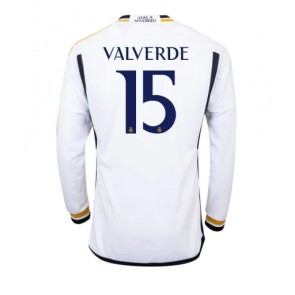 Real Madrid Federico Valverde #15 Hjemmebanetrøje 2023-24 Lange ærmer